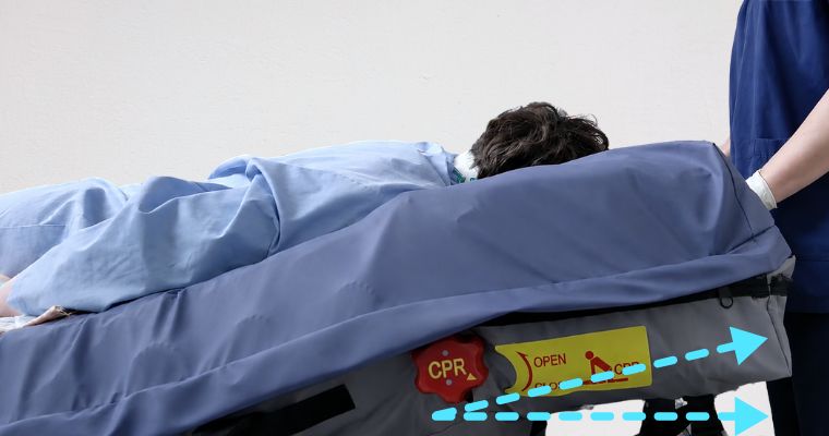 Optima Prone 俯臥位氣墊床自動抬肩減壓設計